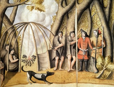 Indiáni z Magellan Detroit od Jacques Gouin de Beauchesne