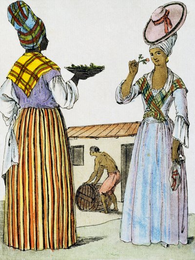 Květinářství v Santo Domingu, barevná rytina z kresby Labrousse (aktivní 1796), z Encyclopedie des Voyages, od Jacquese Grasset de Saint-Sauveur (1757-1810) od Jacques Grasset de Saint-Sauveur