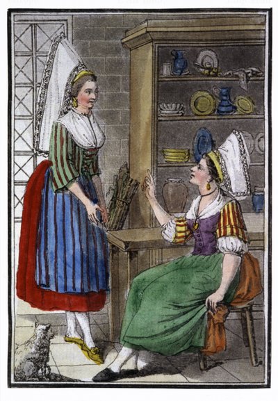 Rolnické ženy z Normandie od Jacques Grasset de Saint-Sauveur