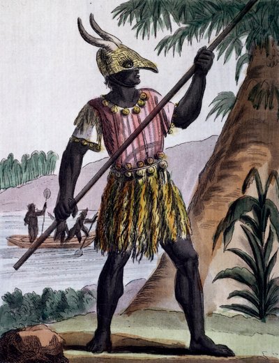 Bar používající k obřízce černochy na Goree Island, Senegal, barevná rytina z kresby Labrousse (aktivní 1796), z Encyklopedie plaveb, od Jacquese Grasset de Saint-Sauveur (1757-1810) od Jacques Grasset de Saint Sauveur