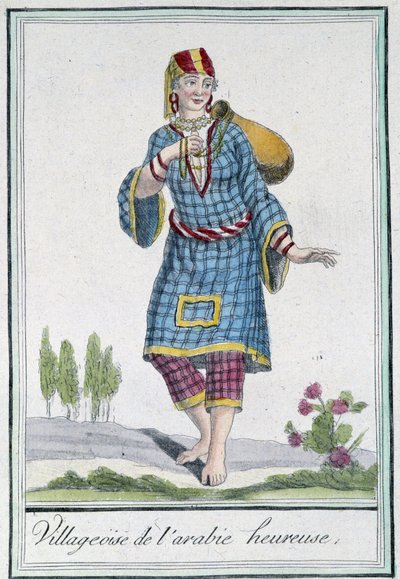 Šťastná arabská vesnice - v ""Encyklopedie cest"" od Grasset St Sauveur, ed. 1796 od Jacques Grasset de Saint Sauveur