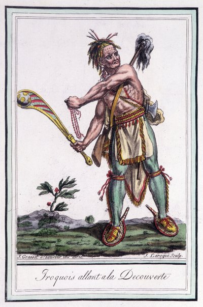 Irokézové „“ jdou k objevu““ – v „“Encyklopedie cest““ od Grasset St Sauveur, Paříž od Jacques Grasset de Saint-Sauveur