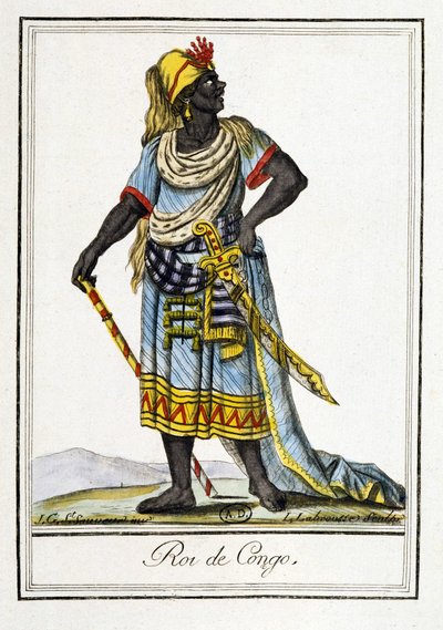 Král v Kongu – v „“Encyklopedii cest”” od J. Grasset Saint-Sauveur od Jacques Grasset de Saint Sauveur
