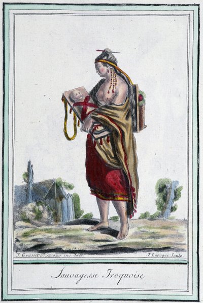 Sauvagesse iroquoise - v “”Encyklopedie cest”” od Grasset St Sauveur, Paříž od Jacques Grasset de Saint-Sauveur