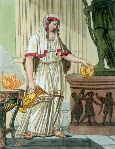 Vestálská panna, ilustrace z 