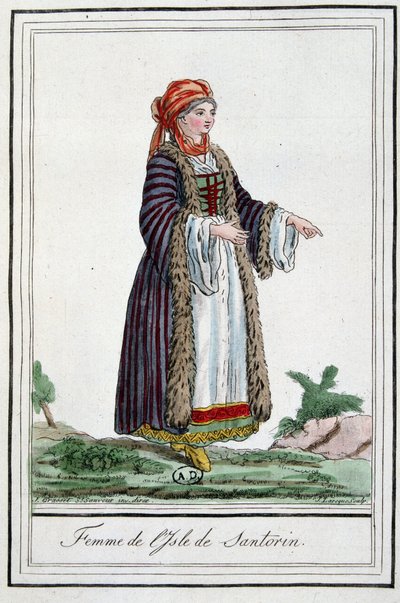 Žena z ostrova Santorini od Jacques Grasset de Saint-Sauveur