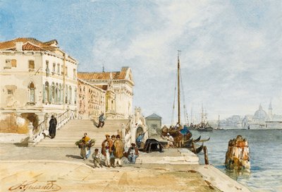 Pohled na dok Zattere, Benátky od Jacques Guiaud