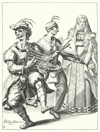 Maškaráda (rytina) od Jacques II de Gheyn