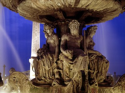 Fontána Place de la Concorde v Paříži. od Jacques Ignace Hittorff