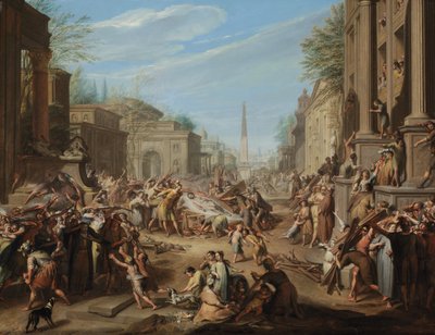 Nepokoje v Římě po smrti Caesara od Jacques Ignatius de Roore