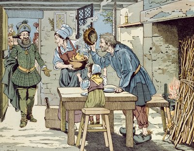 Henri IV, král chudých, který chce, aby všichni jeho poddaní měli k nedělní večeři kuře, kolem roku 1900 od Jacques Marie Gaston Onfray de Breville (Job)