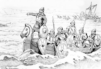 Příchod Vikingů do Francie od Jacques Marie Gaston Onfray de Breville (Job)