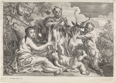 Dítě Jupiter krmí koza Amalthea od Jacques Jordaens