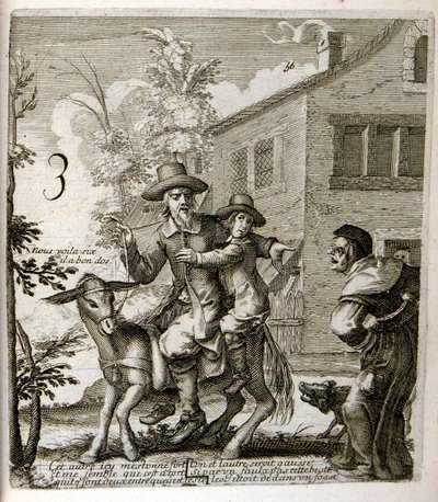 Ilustrace bajek Jeana de La Fontaine (rytina) od Jacques Lagniet