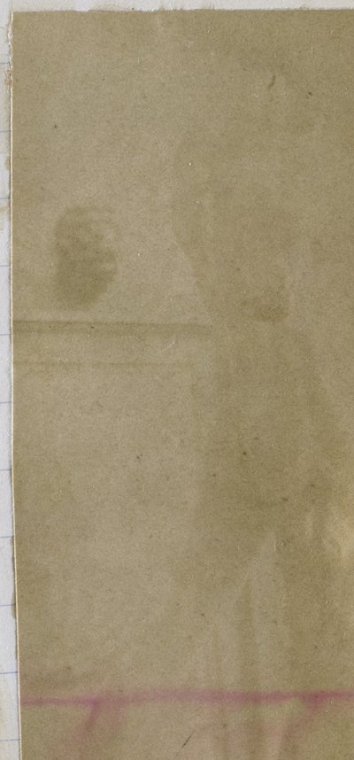 Studie modelu mužského aktu, stojícího vzpřímeně a při pohledu zezadu, v ateliéru Jacquese de Lalaing od Jacques Lalaing (attributed to)