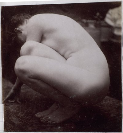 Studie modelu ženského aktu při pohledu ze strany v ateliéru Jacquese de Lalaing, předběžná studie pro prvek pro fontánu v Musee des Beaux arts, Tournai a pro kruhovou fontánu od Jacques Lalaing (attributed to)