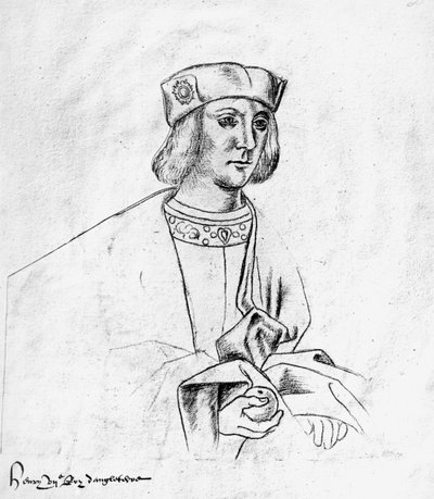 Ms.266 fol.10 Jindřich VII. (1457-1509) anglický král (1485-1509), z 