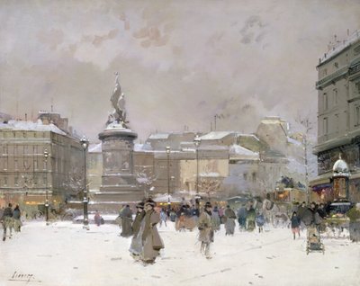 Place de Clichy (olej na panelu) od Jacques Lieven