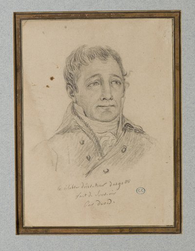 Portrét Ignace-Eugène-Marie Degotti, kolem 1815-25 (křída na světle hnědém papíře) od Jacques Louis (workshop of) David