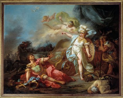 Bitva o Minerve proti Marsu Obraz Jacquese Louise Davida (1748-1825) Sun. 1,4x1,8m od Jacques Louis David