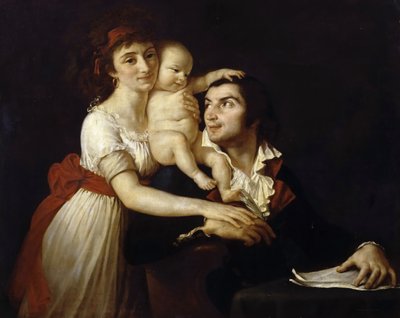 Camille Desmoulins se svou ženou Lucile a dítětem od Jacques Louis David