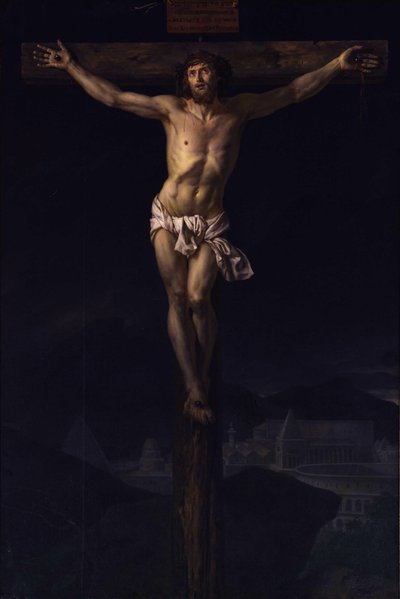 Kristus na kříži od Jacques Louis David