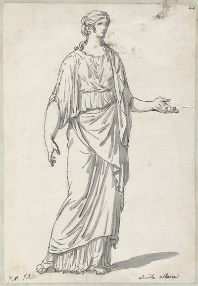 Klasická plastika ženy s nataženou paží od Jacques Louis David