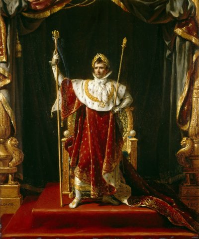 Císař Napoleon I. ve svém císařském rouchu, 1805. od Jacques Louis David