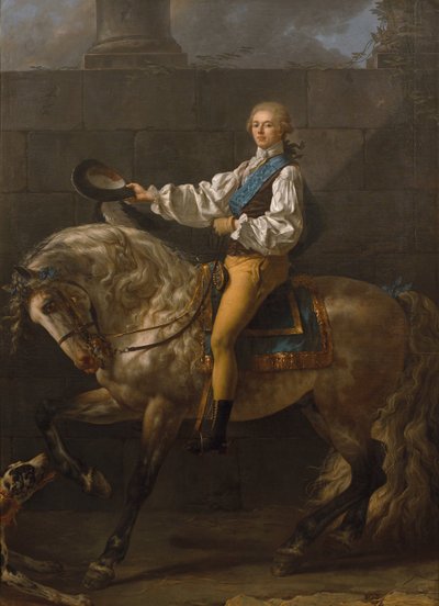 Jezdecký portrét Stanislawa Kostky Potockého 1755-1821 od Jacques Louis David