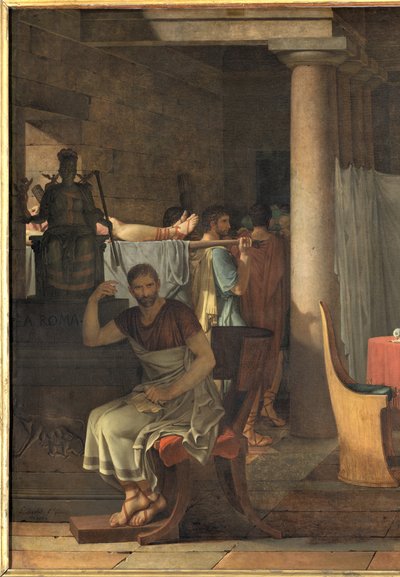 Lictors Bearing to Brutus the Body of his Sons, 1789 od Jacques Louis David