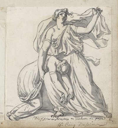 Niobe a její dcera od Jacques Louis David