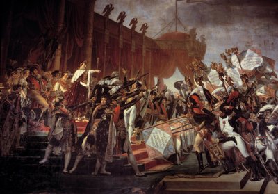 Přísaha Armee složená císaři Napoleonovi I. (1769-1821) po distribuci orlů na Champ de Mars, 5/12/1804 Detail. Obraz Jacques Louis David (1748-1825) 19. století Sun. 6,1x9,3m. od Jacques Louis David