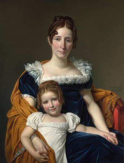 Portrét hraběnky Vilain XIIII s dcerou. 1816 od Jacques Louis David