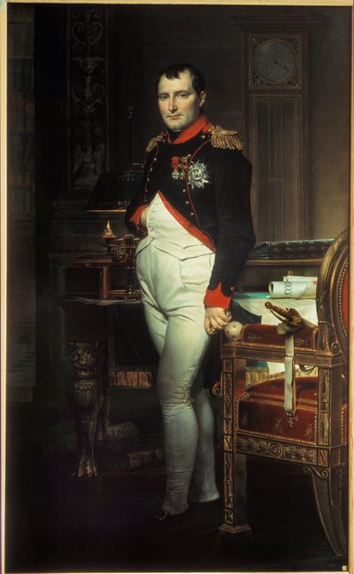 Celovečerní portrét Napoleona I. (1769-1821) v jeho studiu v Tuileries Obraz od Jacquese Louise Davida (1748-1825) 1812 Soukromá sbírka. od Jacques Louis David