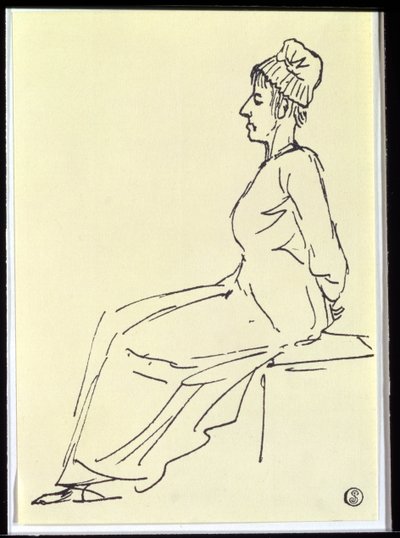 Královna Marie Antoinetta (1755-93) na cestě k popravě, 1793 od Jacques Louis David