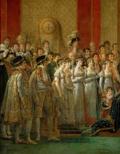 Napoleonova korunovace v Notre-Dame ... od Jacques Louis David