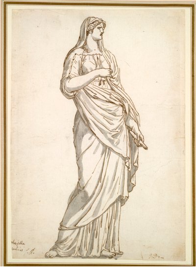 Studie sochy Sabiny z vily Medici od Jacques Louis David