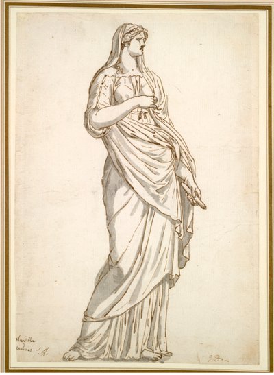 Studie sochy Sabiny z vily Medici, c. 1775-1780. od Jacques Louis David