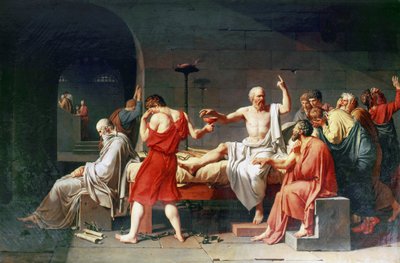 Smrt Sokrata, 4. století před naším letopočtem, 1787 od Jacques Louis David