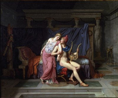 Lásky Paříže a Heleny - Olej na plátně od Jacques Louis David