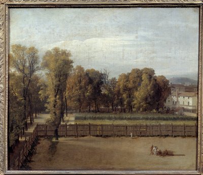 Pohled do Lucemburské zahrady v Paříži Obraz Louise Davida (1748-1825). 1794. Ne. 0,55 x 0,65 od Jacques Louis David