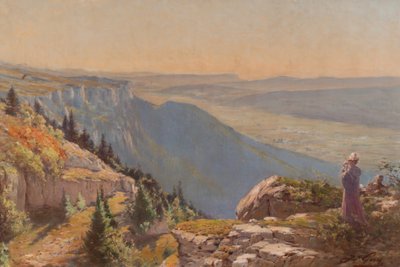 Vercorsin tasango (nähdään Les Raméesista) (Öljy kankaalle) od Jacques Louis Gay
