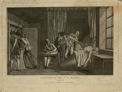Atentát na Jean-Paul Marat, 1793. od Jacques Marchand