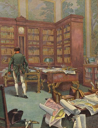 Napoleon Bonaparte ve své studii konzultoval mapy od Jacques Marie Gaston Onfray de Breville (Job)