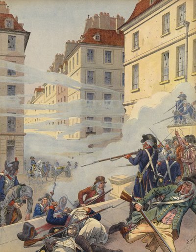 Revoluční nepokoje v ulicích Francie od Jacques Marie Gaston Onfray de Breville (Job)