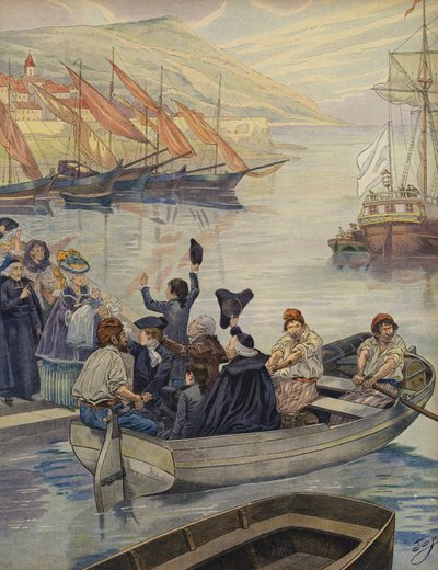 Mladý Napoleon Bonaparte opouští Korsiku od Jacques Marie Gaston Onfray de Breville (Job)