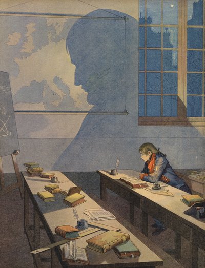 Mladý Napoleon Bonaparte studuje od Jacques Marie Gaston Onfray de Breville (Job)