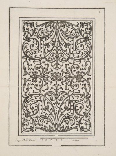 Design for Parterre, from Theater des Plans et Jardinages, pub. 1652 (rytina) od Jacques Mollet