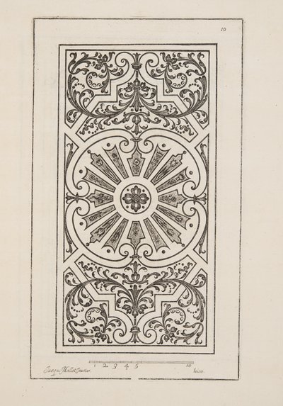 Design for Parterre, from Theater des Plans et Jardinages, pub. 1652 (rytina) od Jacques Mollet