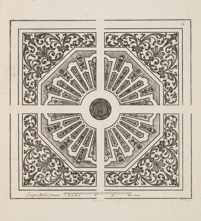 Design for Parterre, from Theater des Plans et Jardinages, pub. 1652 (rytina) od Jacques Mollet